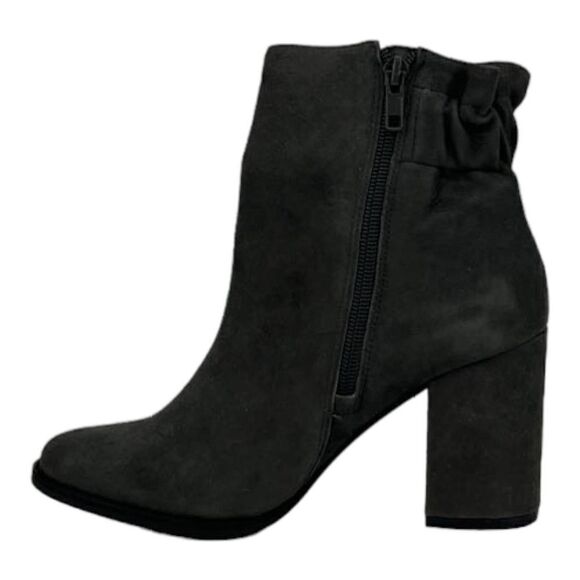 New Arturo Chiang Women US 7 Ankle Boot Shoes Grey Suede Round Toe At-Rakel Heel - Picture 5 of 9